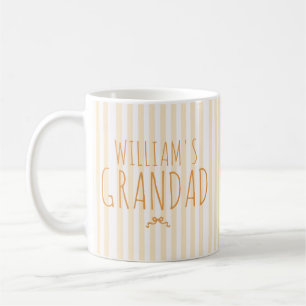 Custom Name Stripes Pattern With Bow Coffee Mug