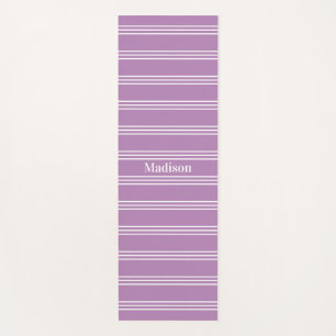 Custom Name Stripes Pattern yoga mat