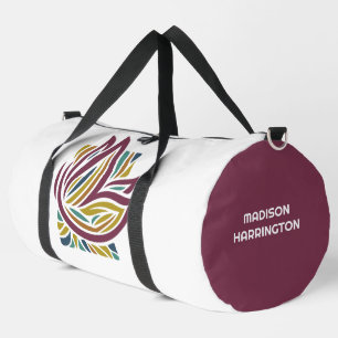 Custom Name Stylised Butterfly Duffle Bag