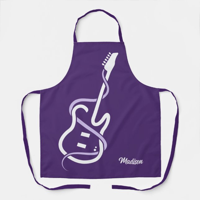 Custom Name Stylised Guitar Apron (Front)