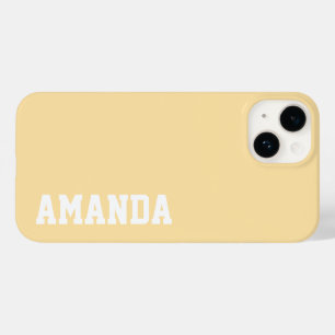 Custom Name Stylish Modern Elegant Cream colour Case-Mate iPhone 14 Case
