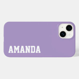 Custom Name Stylish Modern Elegant levender colour Case-Mate iPhone 14 Case