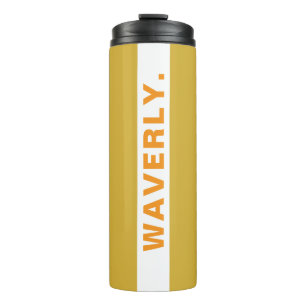 Custom Name Stylish Orange Thermal Tumbler