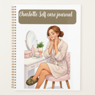 Custom name stylish Self care journal Planner