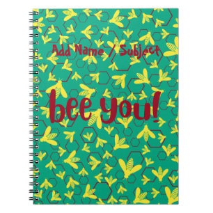 Custom Name/Subject Bee You Funny Bees Quote Notebook