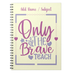 Custom Name/Subject Teacher Appreciation Gift Notebook