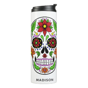 Custom name Sugar Skull tumbler