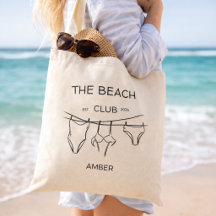 Custom Name Summer Canvas Bag Minimal Aesthetic