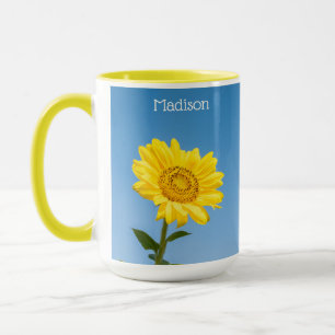 Custom name Sunflower Mug