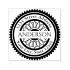 Custom Name Sunflower Round Return Address