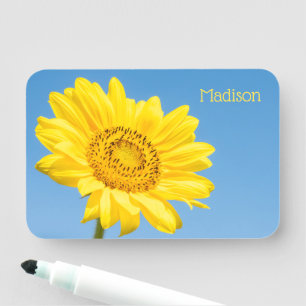 Custom name Sunflower Tag