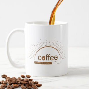 Custom Name Sunrise Design Good Morning Coffee Mug