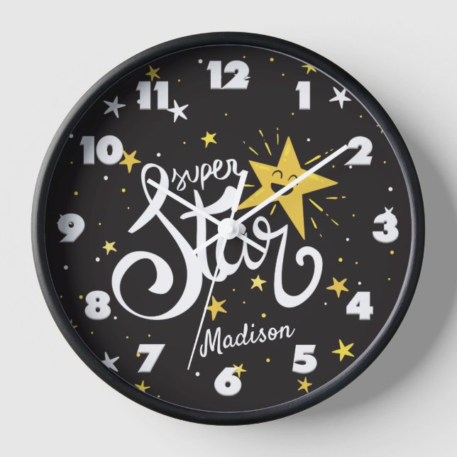 Custom name Superstar Clock (Front)