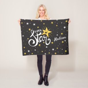 Custom name Superstar Fleece Blanket