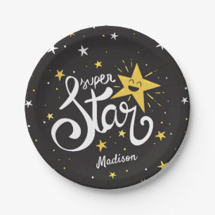 Custom name Superstar Paper Plate