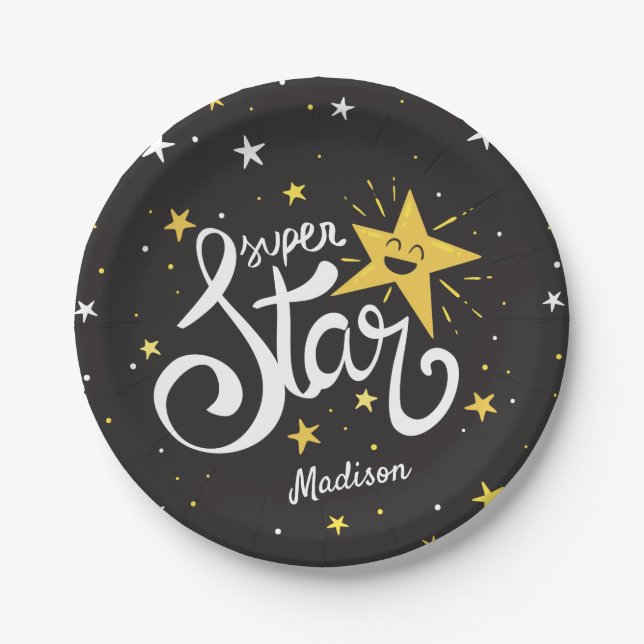 Custom name Superstar Paper Plate (Front)