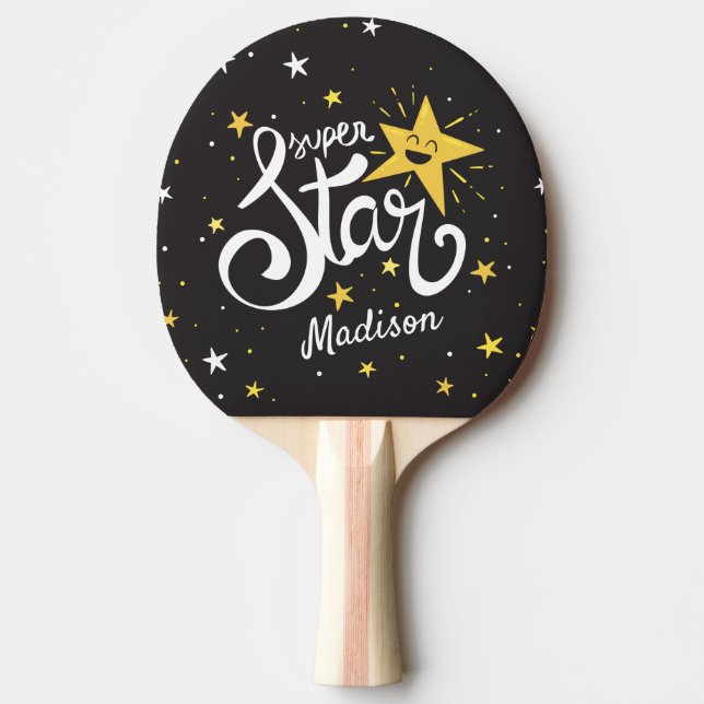 Custom name Superstar Ping Pong Paddle (Front)