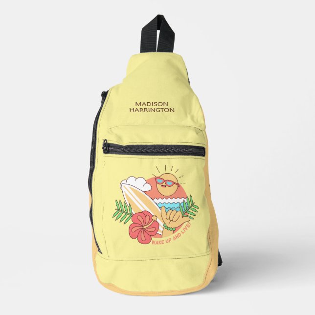 Custom Name Surfer Sling Bag (Front)