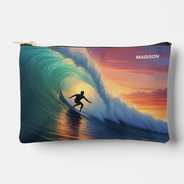 Custom Name Surfing Accessory Pouch (Front)