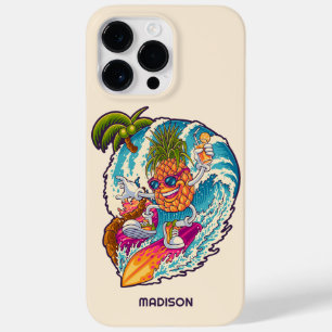 Custom Name Surfing Pineapple Case-Mate iPhone 14 Pro Max Case