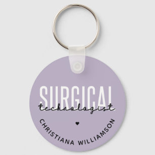 Custom Name Surgical Technologist Med Surg Tech Key Ring