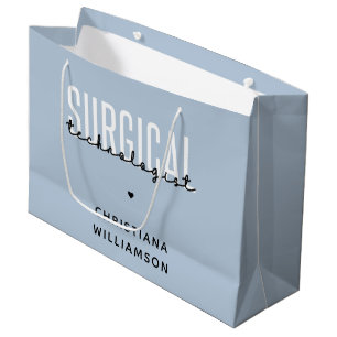 Custom Name Surgical Technologist Med Surg Tech  Large Gift Bag
