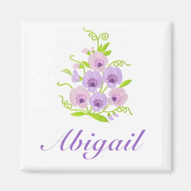 CUSTOM NAME -Sweetpea Girl's / Woman's Magnet (Front)