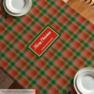 Custom Name Tablecloth Traditional Christmas Look