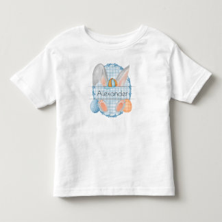 Custom Name Tag Easter Boy Bunny Toddler T-Shirt
