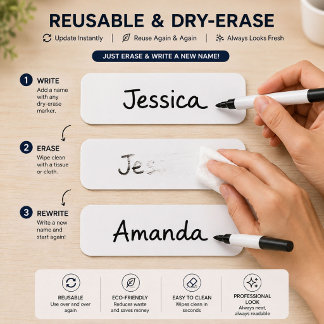 Custom Name Tags for Weddings, Offices & More