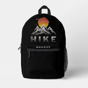 Custom Name Take A Hike Camping Mountaineer Printed Backpack