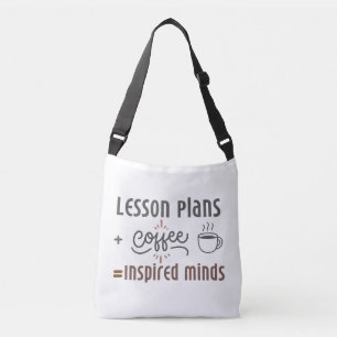 Custom Name Teacher Crossbody Bag - Lesson Plans C