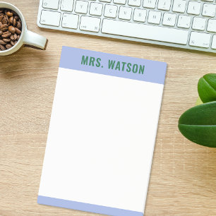Custom Name Teacher Stationery Appreciation Gift Post-it Notes