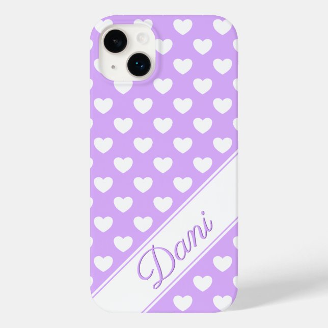Custom Name Template, Lovely Lavender And White Case-Mate iPhone Case (Back)
