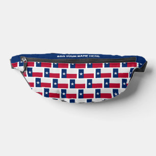 Custom Name TEXAN FLAG OF TEXAS Bum Bags