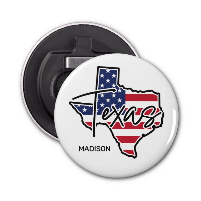 Custom Name Texas Bottle Opener (Front)