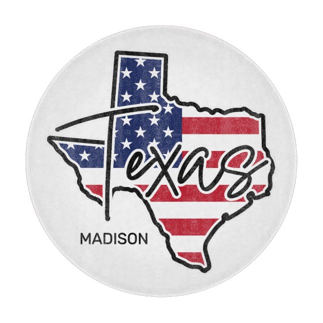Custom Name Texas Cutting Board (Front)