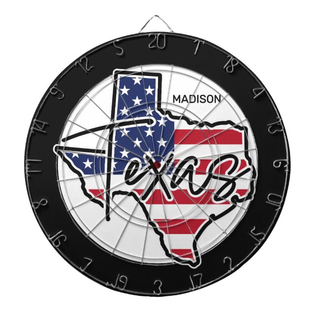 Custom Name Texas Dartboard (Front)