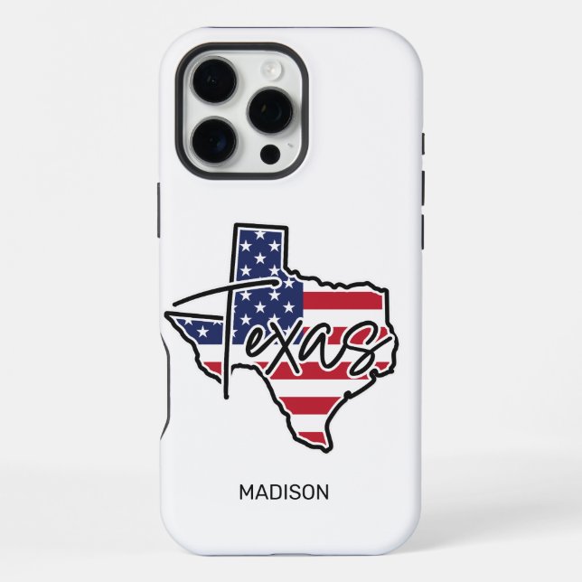 Custom Name Texas iPhone Case (Back)