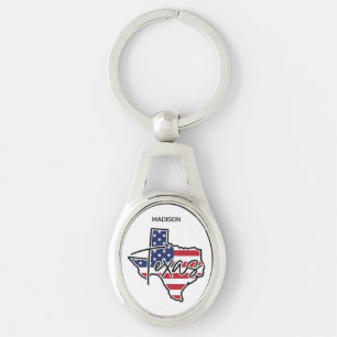 Custom Name Texas Key Ring