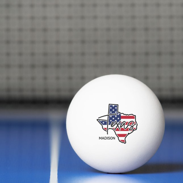 Custom Name Texas Ping Pong Ball (Net)