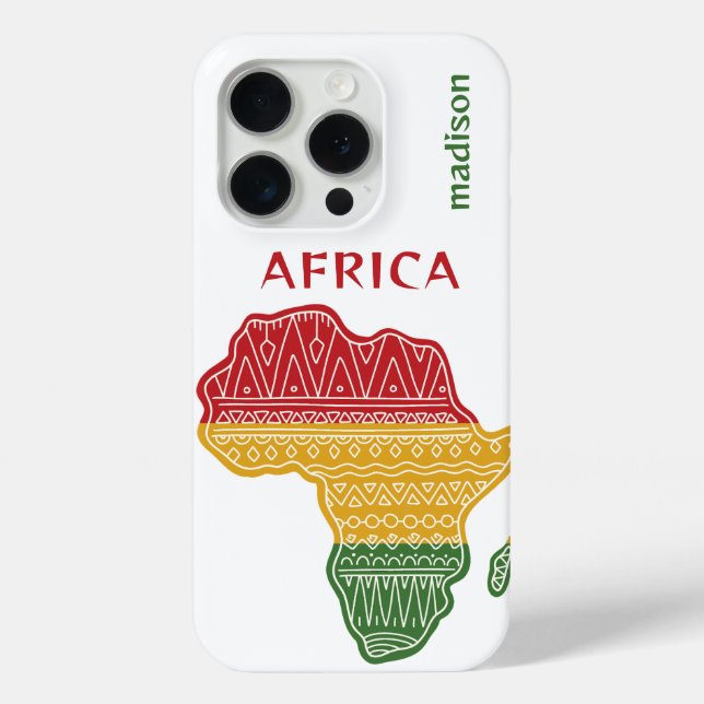 Custom Name & Text Africa Case-Mate iPhone Case (Back)