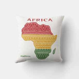 Custom Name & Text Africa Cushion