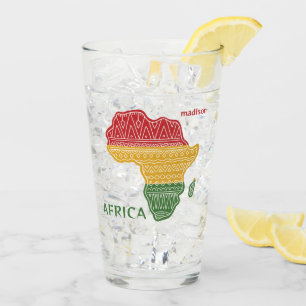 Custom Name & Text Africa Glass