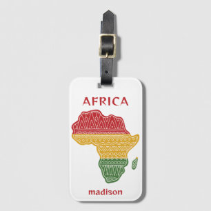 Custom Name & Text Africa Luggage Tag