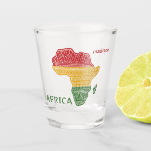Custom Name & Text Africa Shot Glass