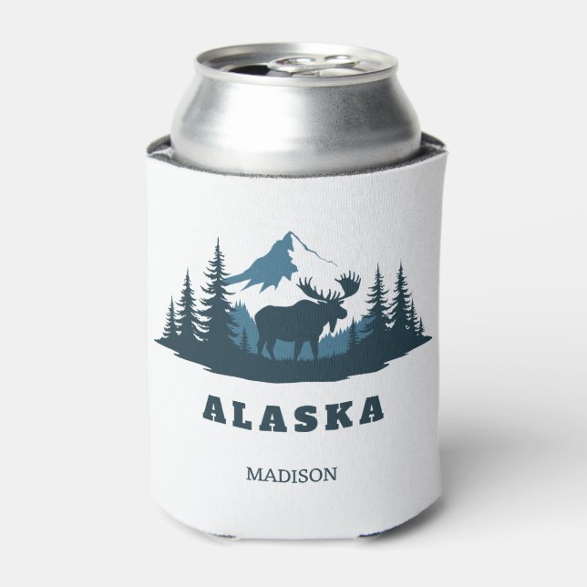 Custom Name & Text ALASKA Can Cooler (Can Front)
