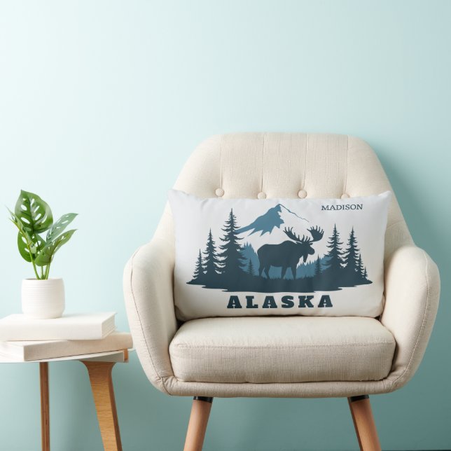 Custom Name & Text ALASKA Lumbar Cushion (Chair)