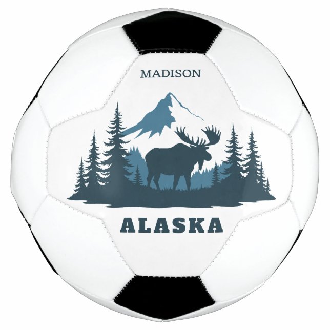 Custom Name & Text ALASKA Soccer Ball (Front)