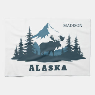 Custom Name & Text ALASKA Tea Towel